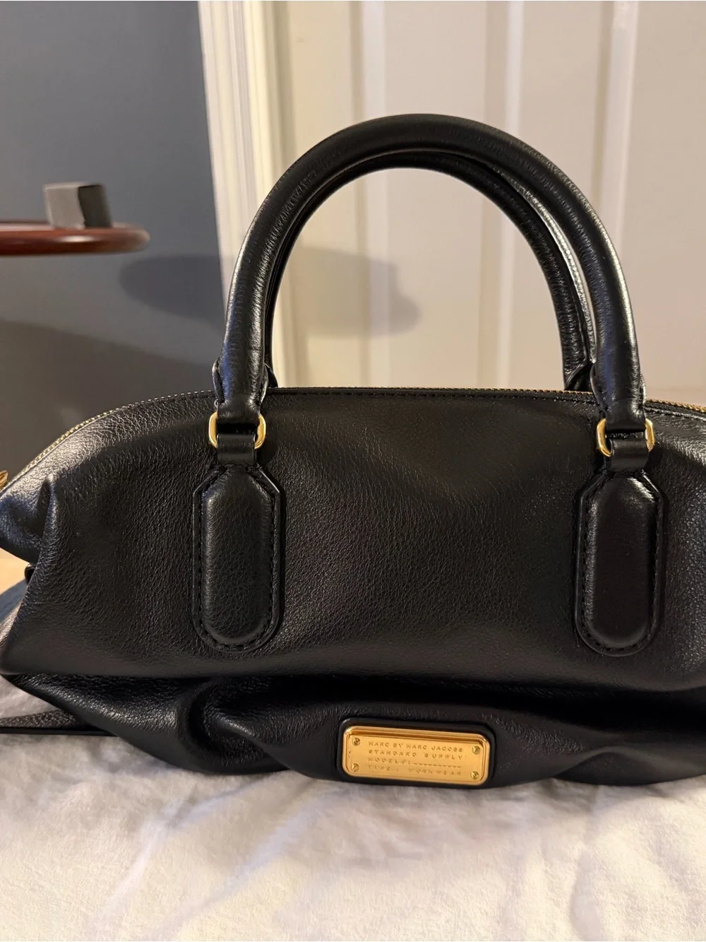 Authentic Marc by Marc Jacobs Black Leather Satchel| includes dust bag